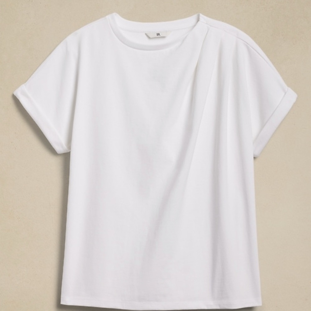 Banana Republic Black Boxy Crew Neck T-Shirt - Picture 8 of 8